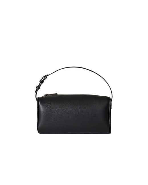 The Row Black 90's Bag In Leather