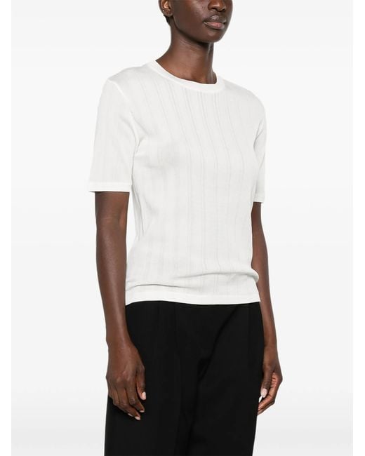The Row White Etina Short-sleeve T-shirt
