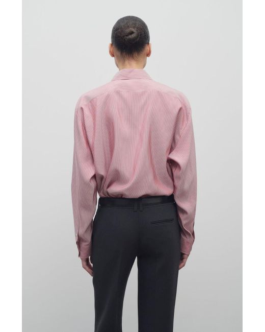 The Row Pink Tansy Shirt In Silk