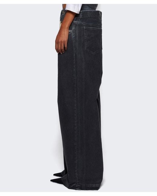 The Attico Double-waistband baggy Jeans in Gray | Lyst