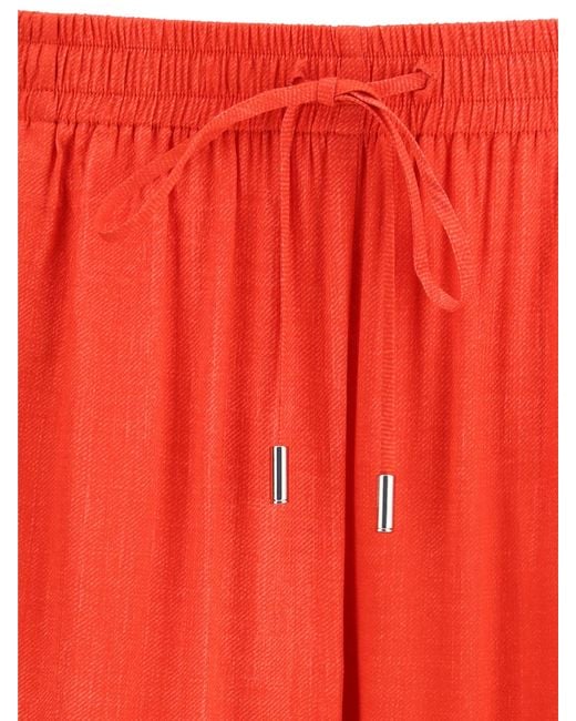 Ermanno Scervino Red Drawstring Trousers