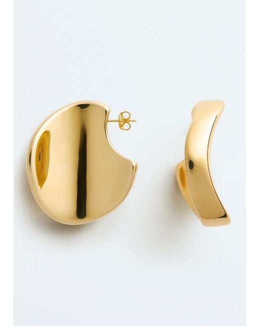 Bottega Veneta Natural Large Disc Earrings