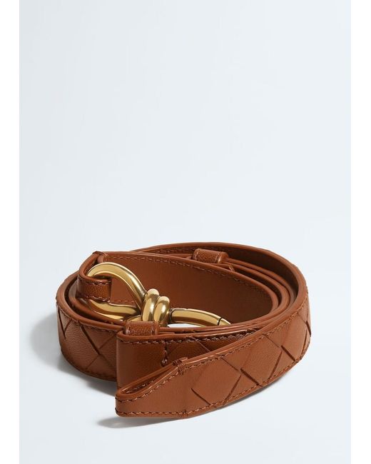 Bottega Veneta Brown Andiamo Belt