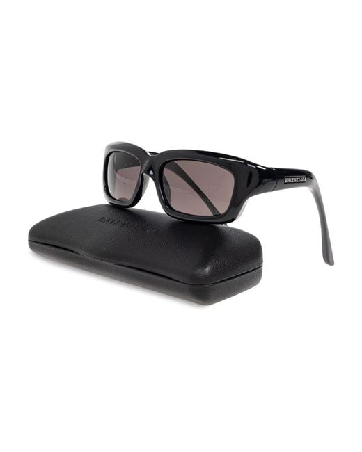 Balenciaga Gray Rectangle-frame Sunglasses