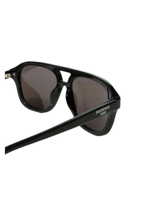 Balenciaga Black Pilot-frame Sunglasses for men