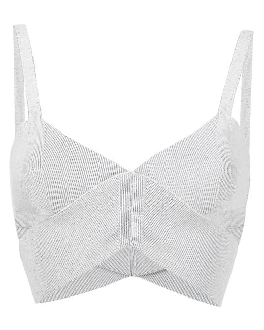 Dion Lee Synthetic Cut-out Knit Bralette Top | Lyst