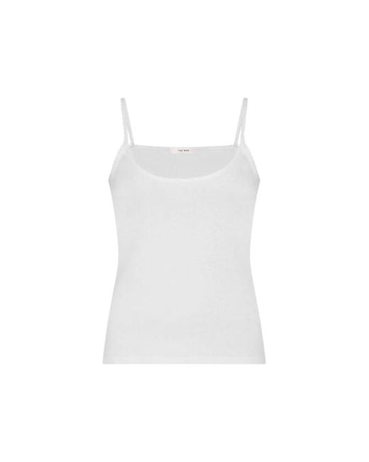 The Row White Denzel Tank Top