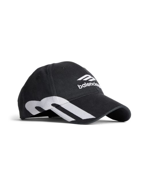 Balenciaga Black 3b Sports Icon Cotton Cap for men