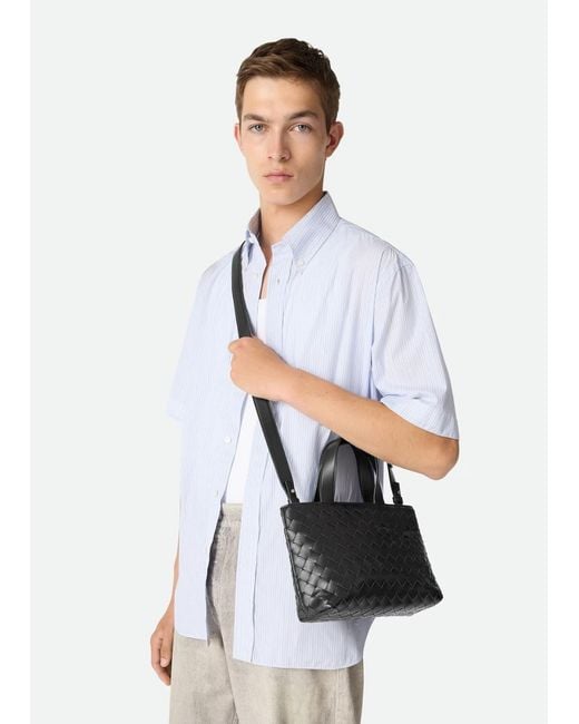 Bottega Veneta Black Avenue Intrecciato Tote Bag for men