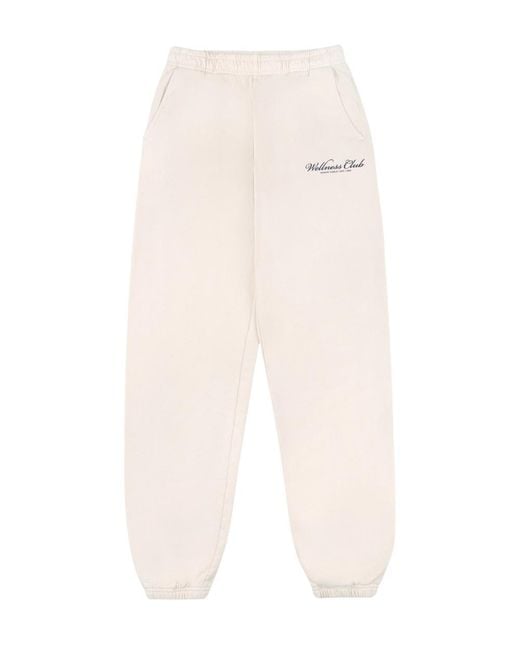 SPORTY&RICH White Embroidered Cuffed Trousers