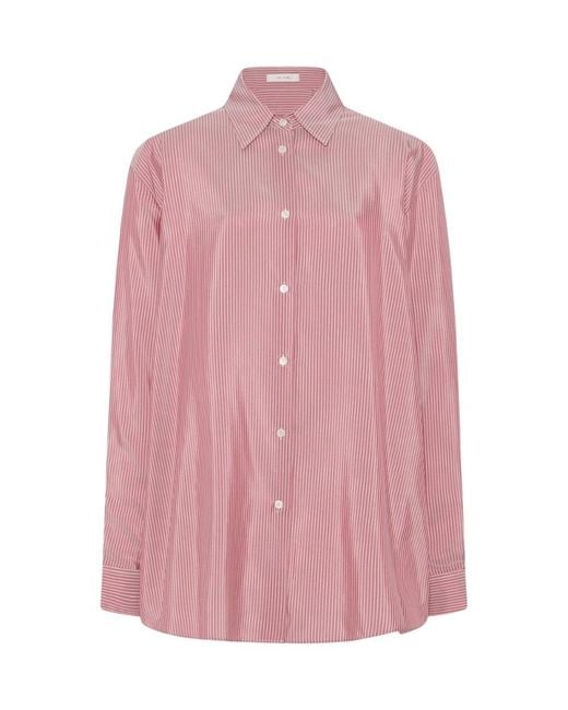 The Row Pink Tansy Shirt In Silk