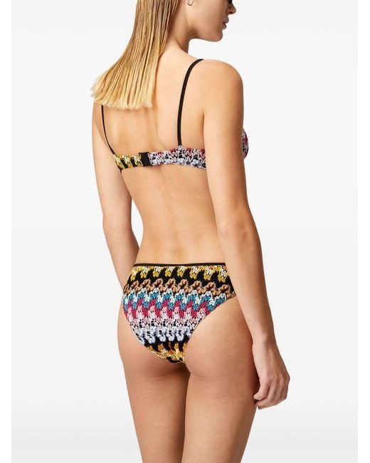 Missoni Multicolor Zigzag-knit Bikini Set