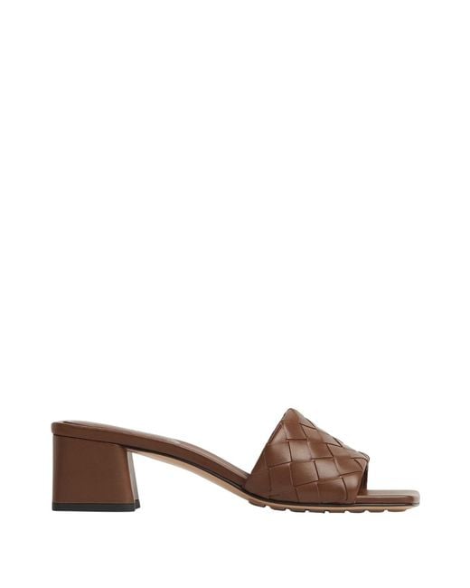 Bottega Veneta Brown 50mm Parco Intrecciato Sandals