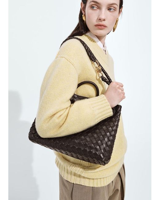 Bottega Veneta Black Medium Andiamo Leather Tote Bag