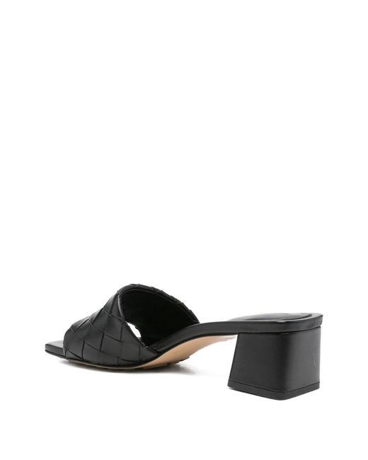 Bottega Veneta Black 50mm Parco Intrecciato Sandals