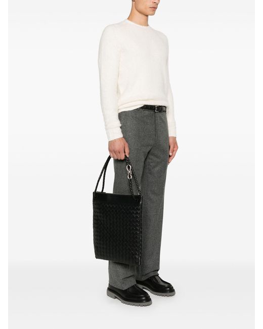 Bottega Veneta Black Flat Andiamo Shoulder Bag for men