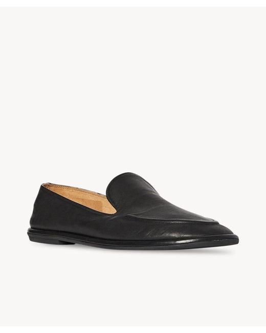 The Row Black Canal Loafer In Leather