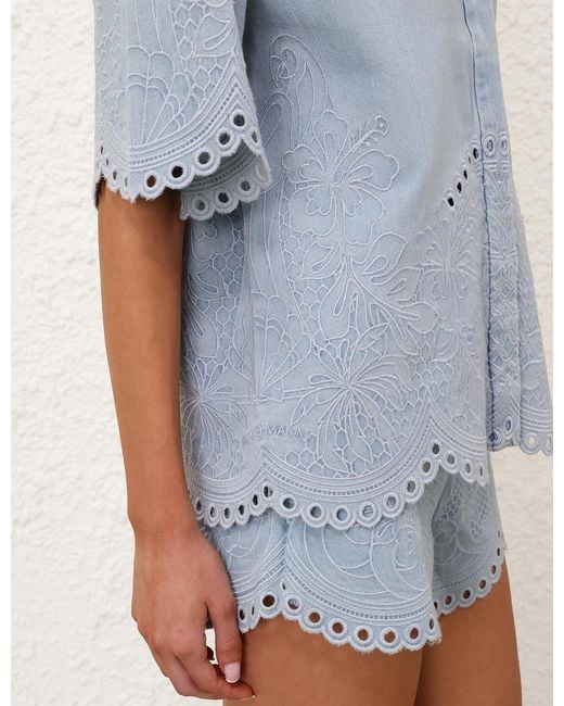 Zimmermann Blue Daylight Denim Shirt