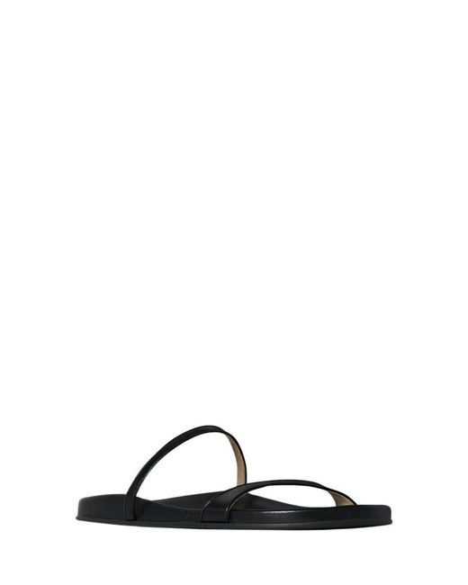 The Row White Hugh Thin Strap Slide In Leather