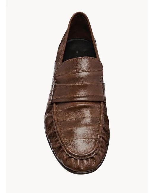 The Row Brown Soft Leather Loafers for men
