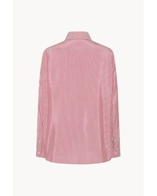 The Row Pink Tansy Shirt In Silk