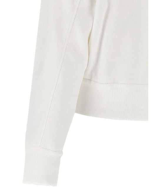 Brunello Cucinelli White Patch-pocket Zip-up Hooded Jacket
