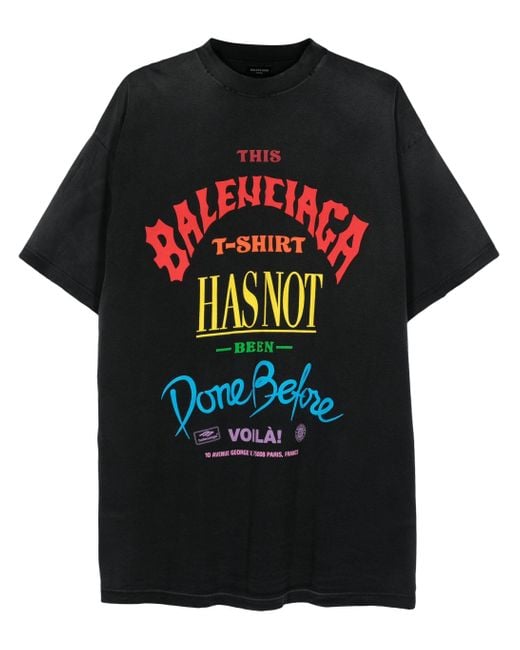Balenciaga Not Been Done Cotton T shirt in Black for Men Lyst