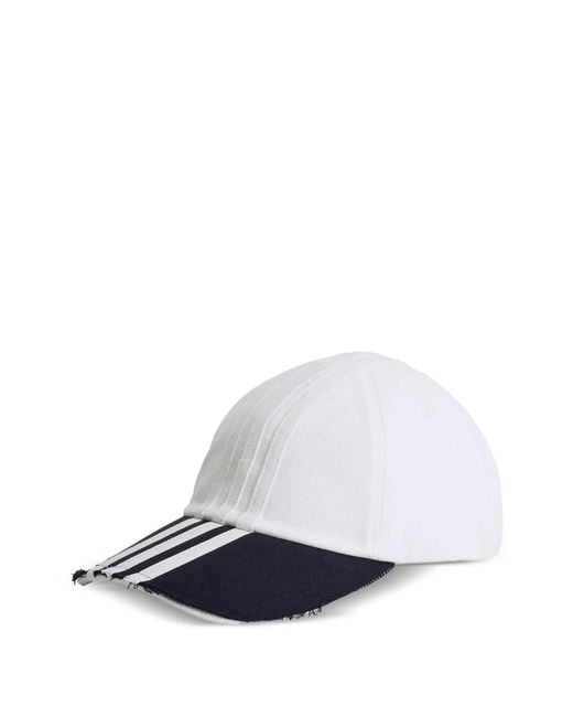 Y-3 White 3-stripes Baseball Cap for men