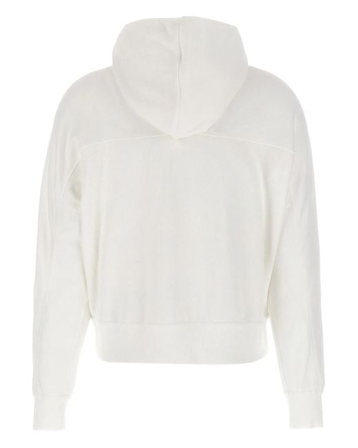 Brunello Cucinelli White Patch-pocket Zip-up Hooded Jacket