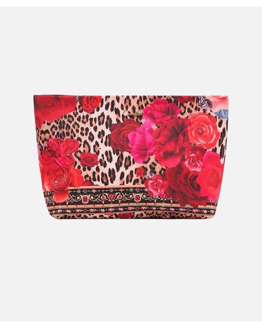 Camilla Red Large Makeup Clutch
