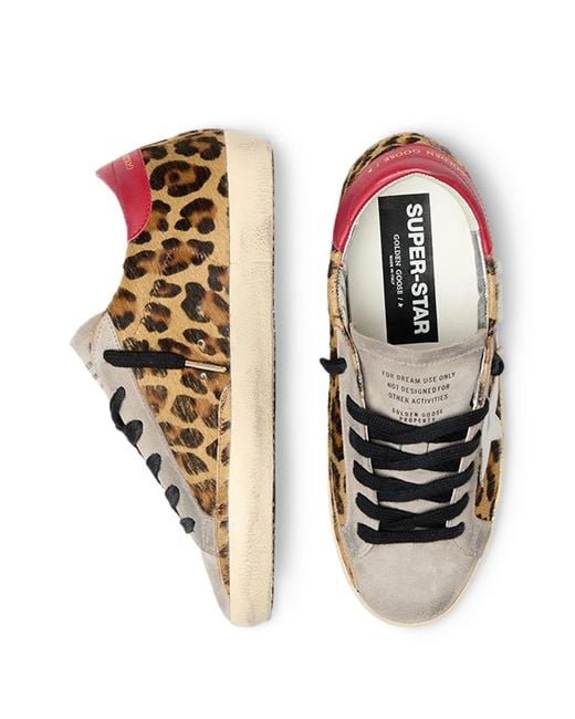 Golden Goose Deluxe Brand Multicolor Super-star Leopard-print Sneakers