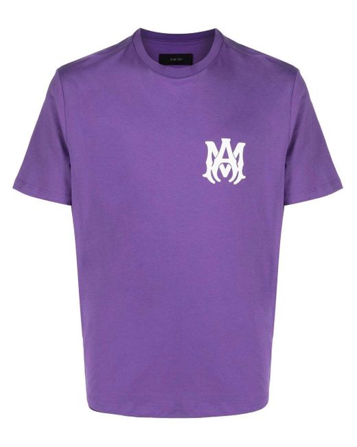 Amiri Purple Ma Logo T-shirt for men