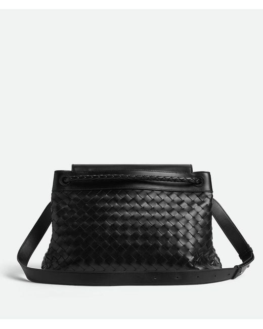 Bottega Veneta Black Andiamo Messenger for men