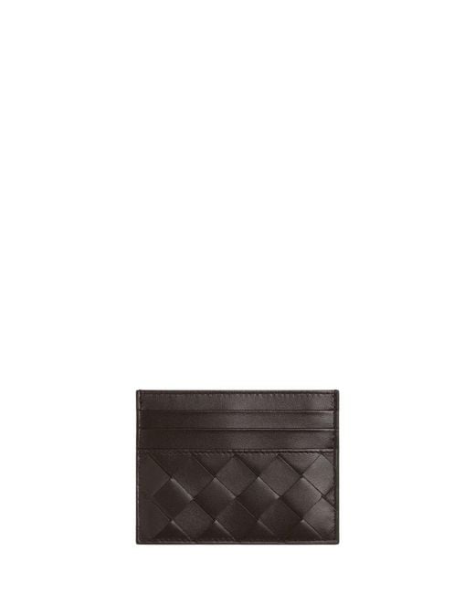 Bottega Veneta White Intrecciato Leather Card Holder