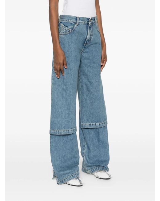 The Attico Blue Light Cotton Jeans