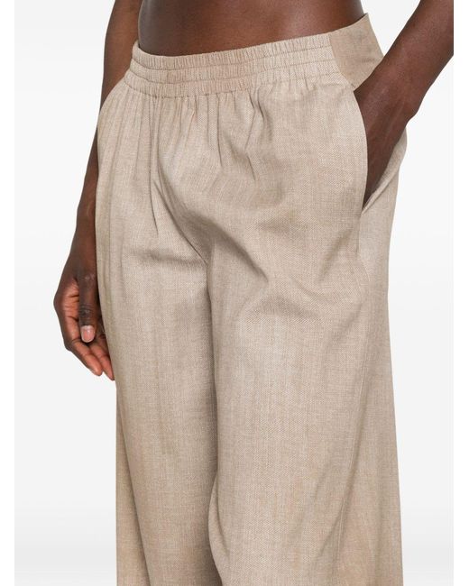 Ermanno Scervino Natural Elasticated Palazzo Pants