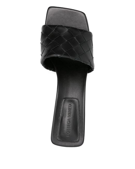 Bottega Veneta Black 50mm Parco Intrecciato Sandals