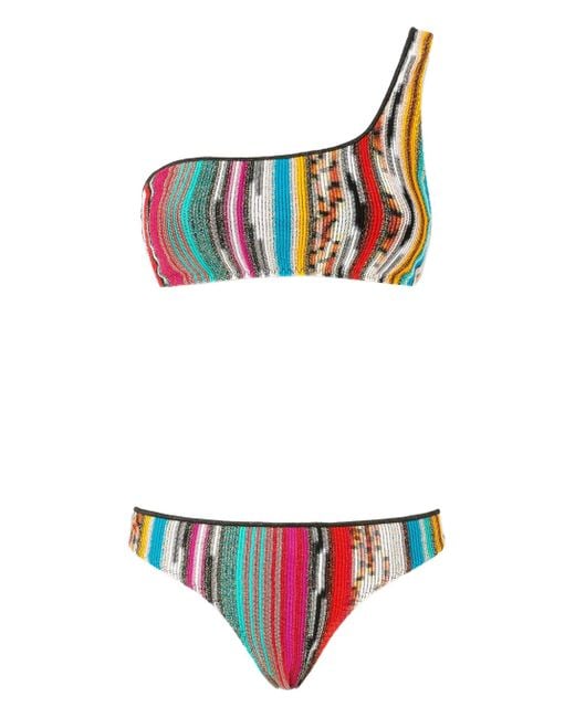 Missoni White Striped Bikini Set