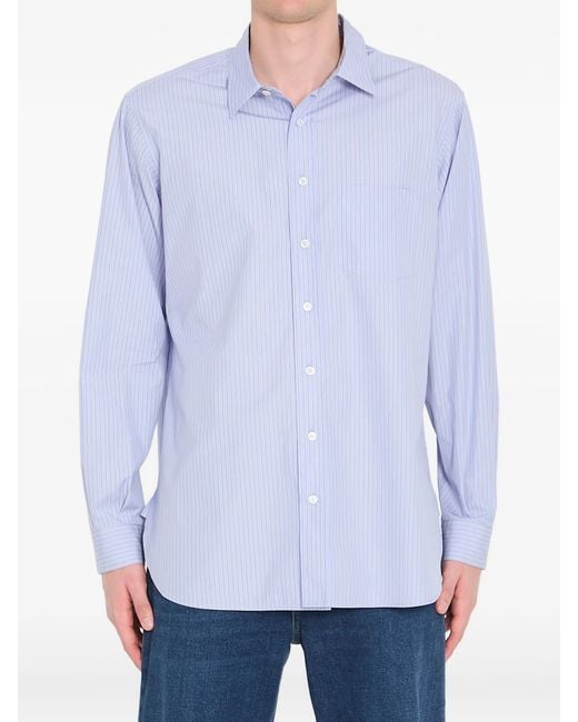 The Row Purple Striped Patch-pocket Shirt for men