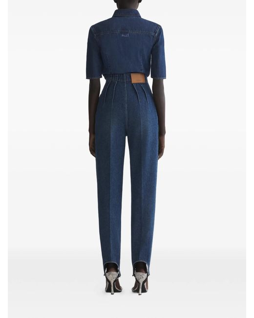 Mugler Blue Pleated Trousers