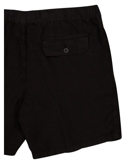 120% Lino Black Linen Shorts for men