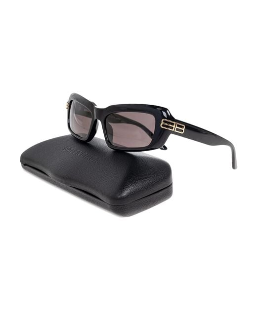 Balenciaga Gray Rectangle-frame Sunglasses
