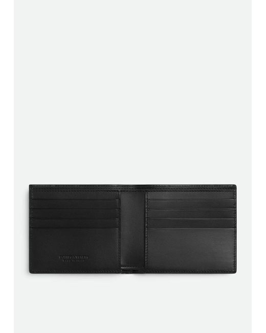 Bottega Veneta Black Intrecciato Bi-fold Wallet for men