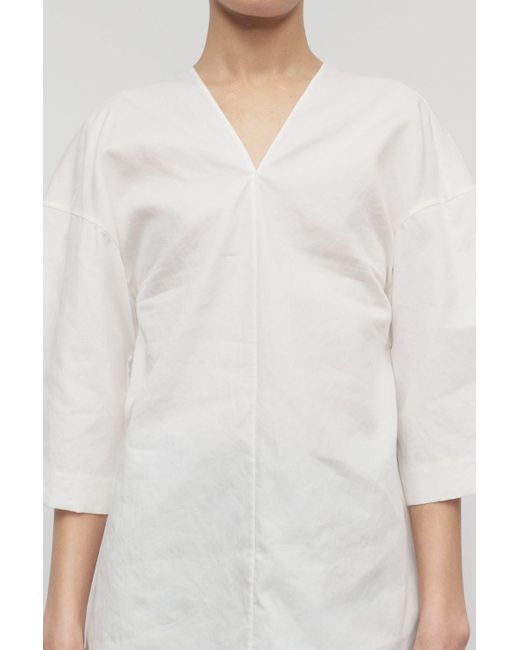 The Row White Elna Top In Cotton