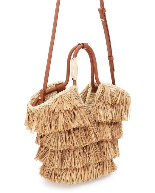 Zimmermann Multicolor Small Goldentime Fringed Tote Bag