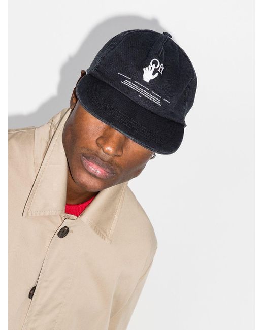Virgil Abloh Cotton Hands Off Logo Cap 