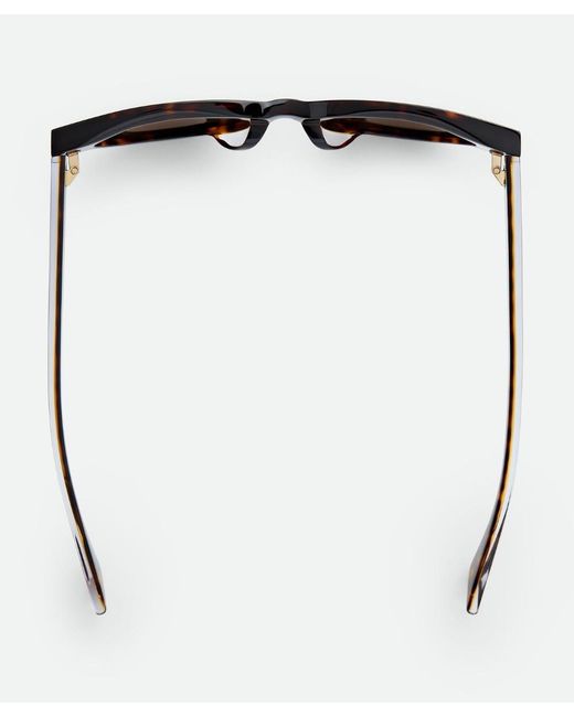 Bottega Veneta Brown Tri-fold Square Sunglasses