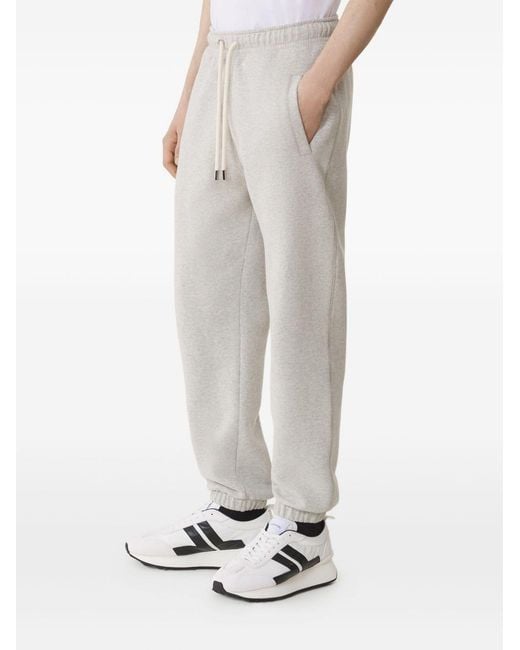 Lanvin Gray Embroidered-logo Trousers for men