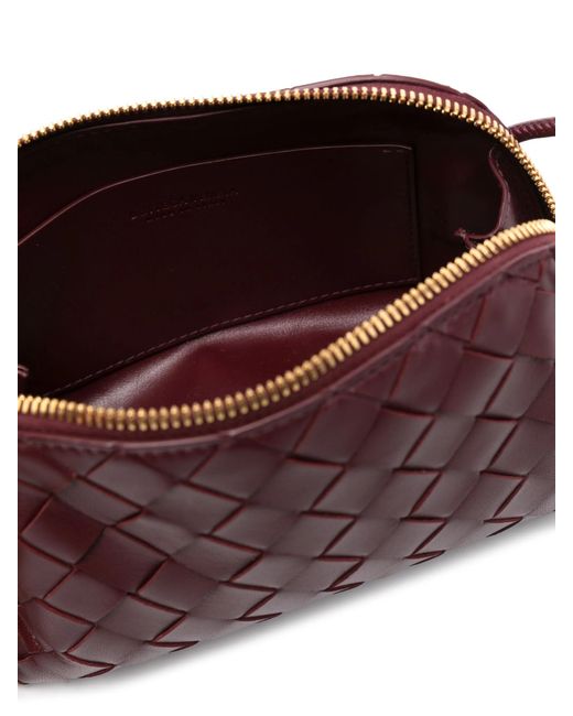 Bottega Veneta Purple Intrecciato Concert Shoulder Bag