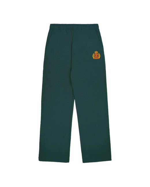 SPORTY&RICH Green Ny Elasticated Logo Track Pants